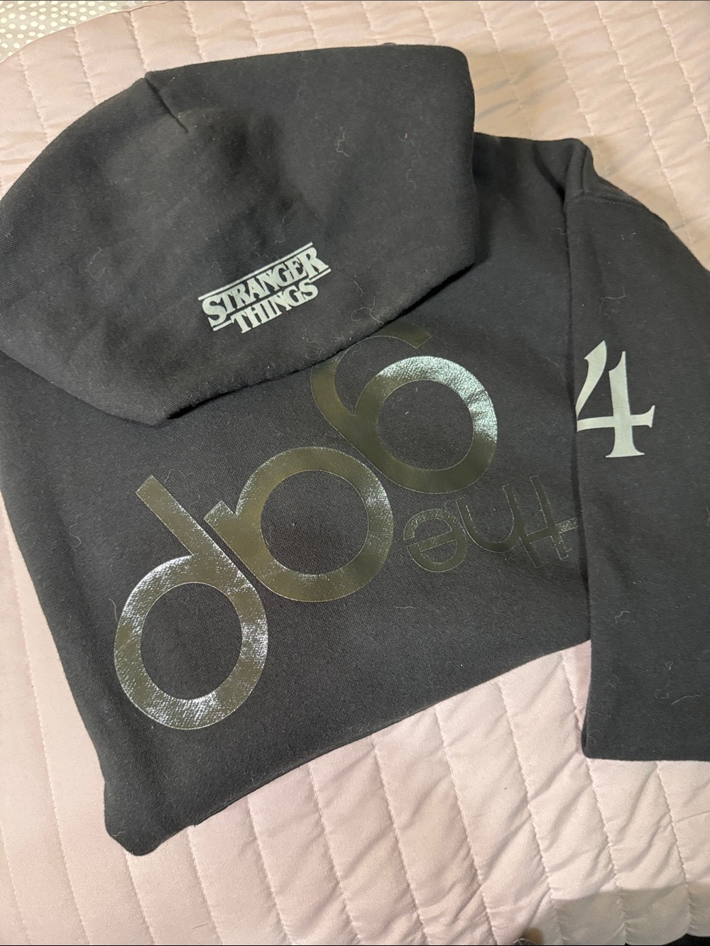 GAP Black 'the 80s' Graphic Hoodie with Stranger Things Logo. Limited Edition.
